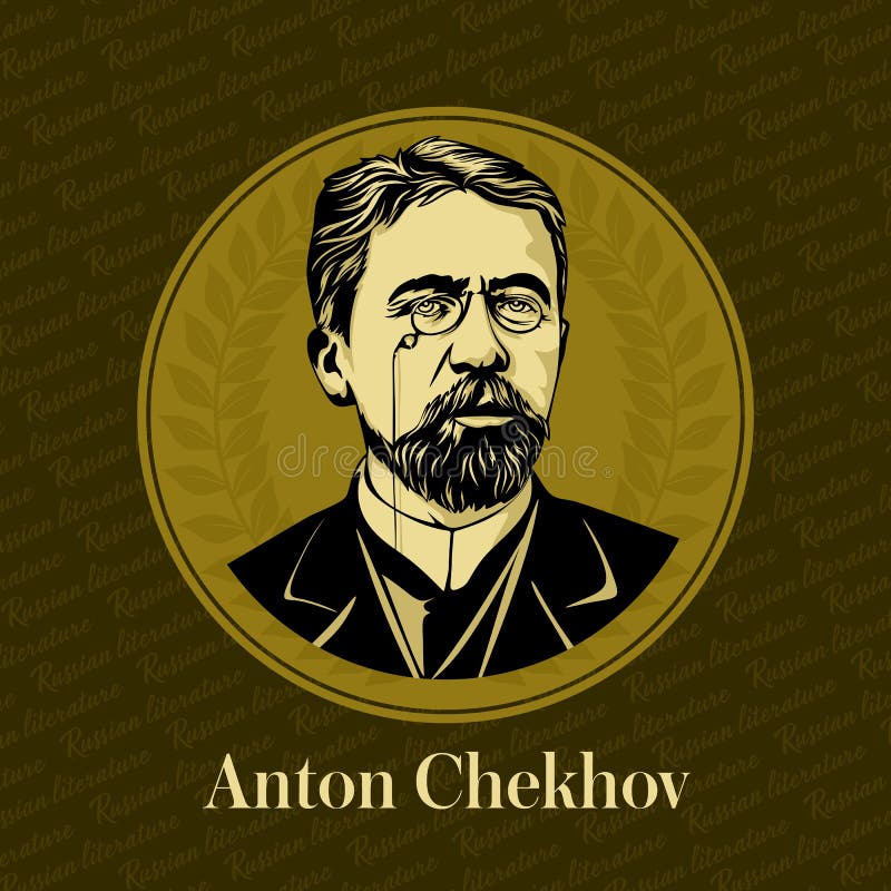 Vector portrait of a Russian writer. Anton Pavlovich Chekhov 1860-1904 was a Russian playwright and short-story writer who is considered to be among the greatest writers of short fiction in history.