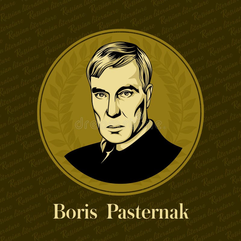 Vector portrait of a Russian writer. Boris Leonidovich Pasternak was a Russian poet, novelist, and literary translator. Pasternak is the author of Doctor Zhivago.