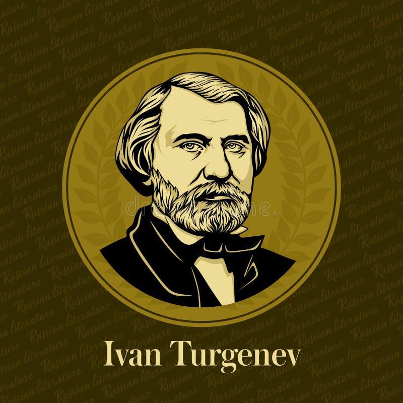 Vector portrait of a Russian writer. Ivan Sergeyevich Turgenev 1818-1883 was a Russian novelist, short story writer, poet, playwright, translator and popularizer of Russian literature in the West.
