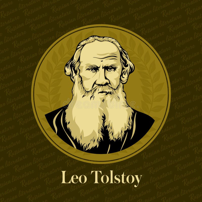 Vector portrait of a Russian writer. Lev Nikolayevich Tolstoy 1828-1910 was a Russian writer who is regarded as one of the greatest authors of all time. He received nominations for the Nobel Prize in Literature every year from 1902 to 1906.