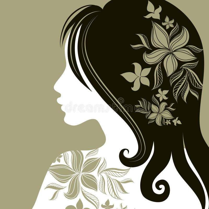 Young Girl And Flowers In Her Hair Stock Image - Image of floral, girl ...