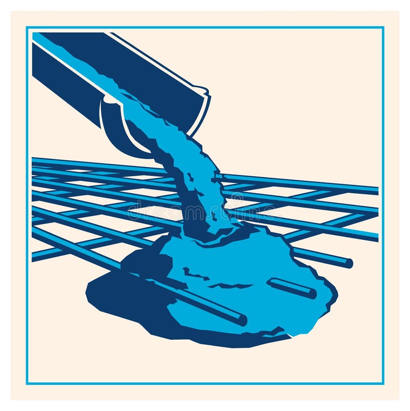 Vector Pouring Concrete Icon Stock Vector - Illustration of contractor