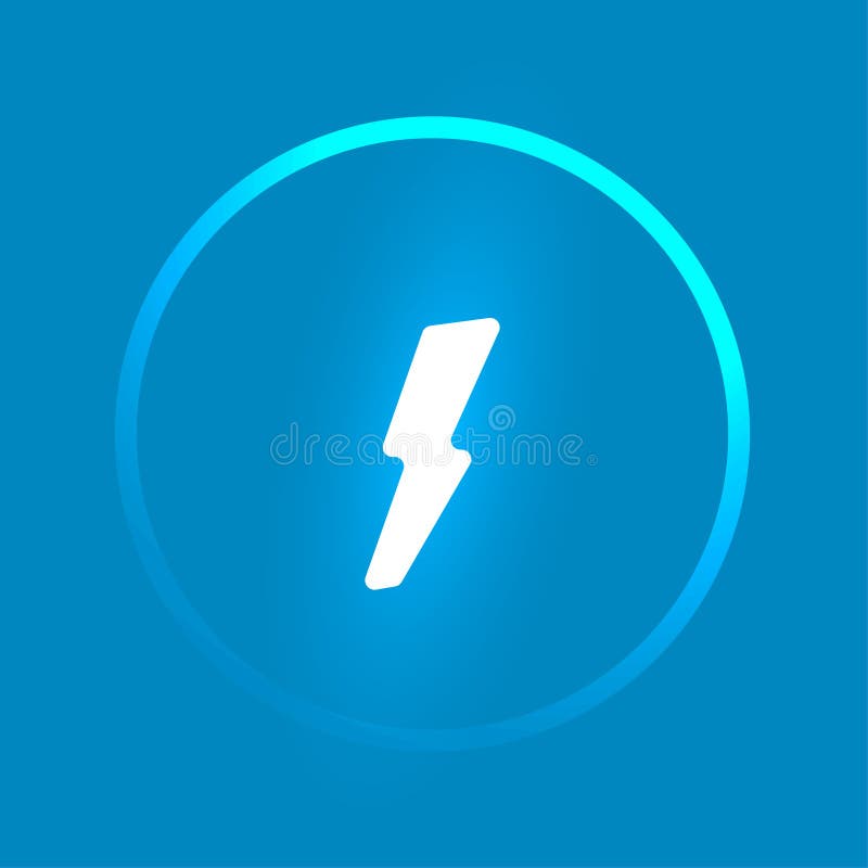Vector power button template. Glowing lightning vector illustration Vector power button template. Glowing lightning vector illustration