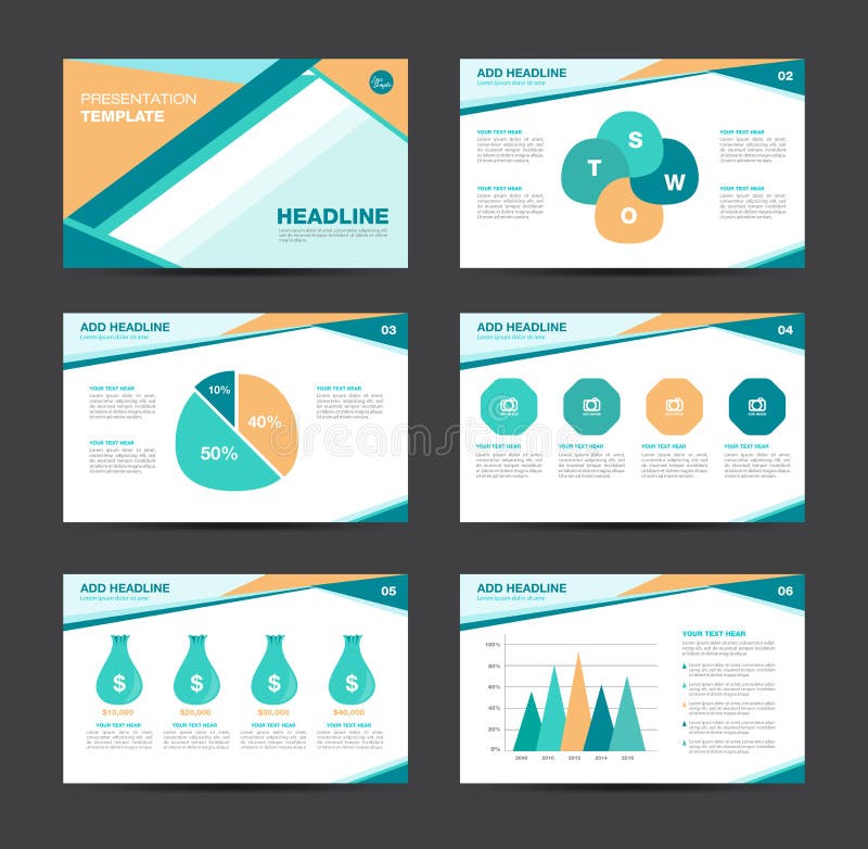Vector presentation template slides background stock illustration Vector presentation template slides background stock illustration