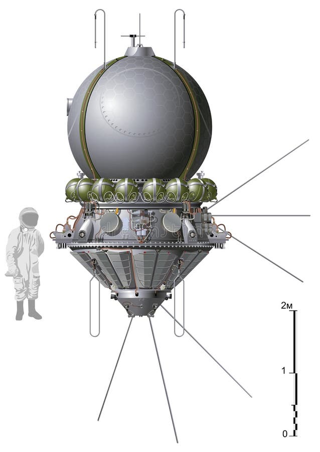 Vector a primeira nave espacial ilustração do vetor Vector a primeira nave espacial ilustração do vetor