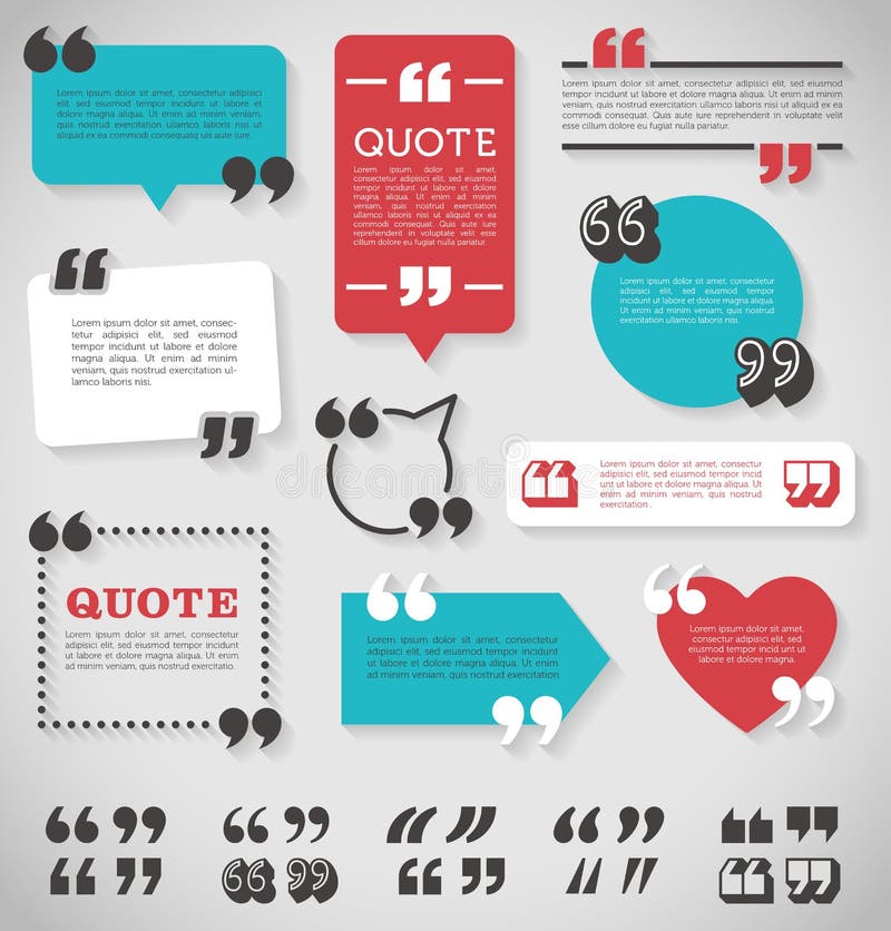Vector Set of Quote Forms Template. Stock Vector - Illustration of