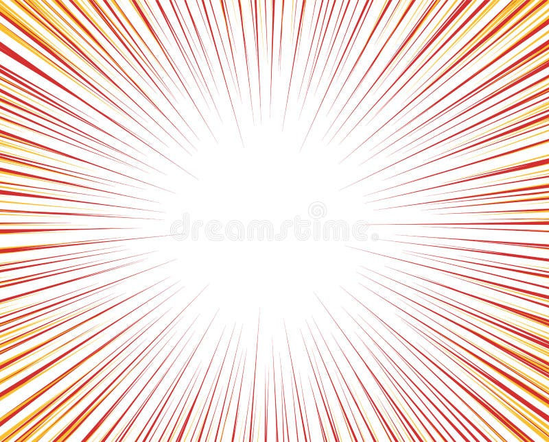 Vector radiale lijnen Concept snelheid, beweging, rode geel Manga van ontwerpelementen, beeldverhaal, strippagina Geïsoleerde ach stock illustratie Vector radiale lijnen Concept snelheid, beweging, rode geel Manga van ontwerpelementen, beeldverhaal, strippagina Geïsoleerde ach stock illustratie
