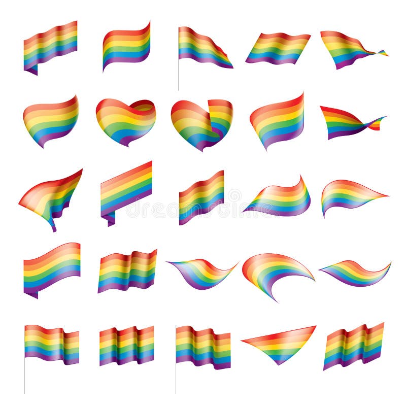 Vector A Rainbow Flag Stock Vector Illustration Of Pride 122787064