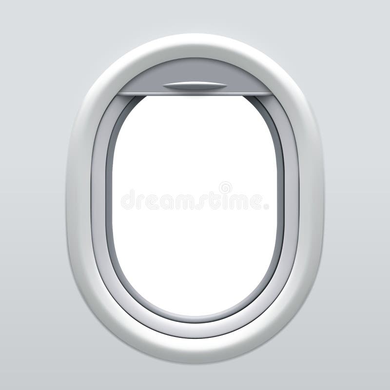 Vector Realistic Airplane Window Porthole. vector illustration