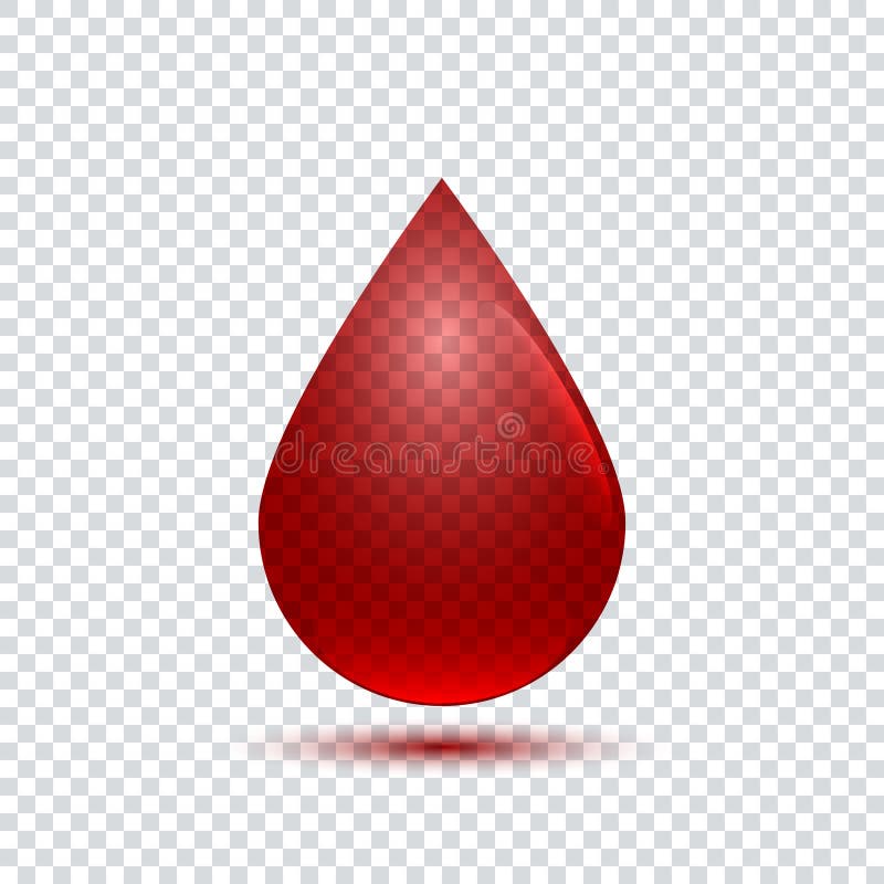 Vector realistic blood drop icon royalty free illustration