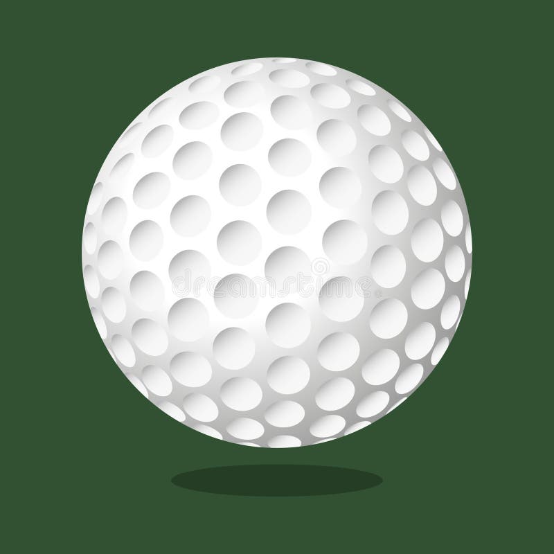 Vector Realistic Flying Golf Ball Closeup Isolated on Background Stock ...