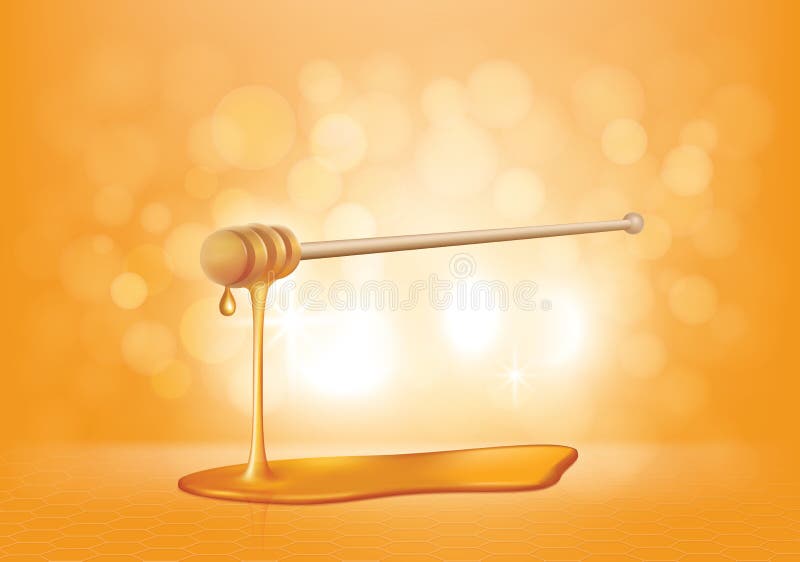 Vector realistic illustration of honey drip vector illustration Vector realistic illustration of honey drip vector illustration