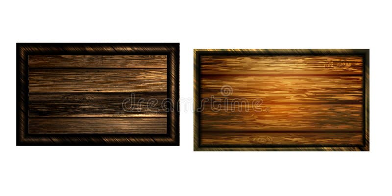 Vector realistic illustration of wooden signboard