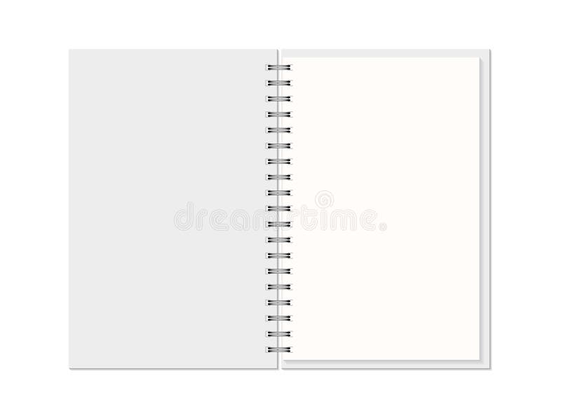 Blank realistic spiral notebook with lined opened pages. Portrait  orientation. Stock Vector by ©Kasheev 121933706