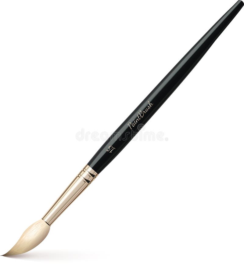 Vector realistic paintbrush royalty free illustration