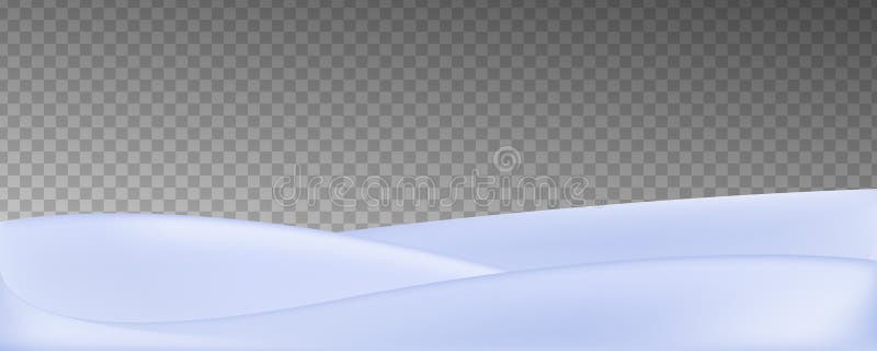 Vector realistic snow field isolated on transparent background. stock illustration