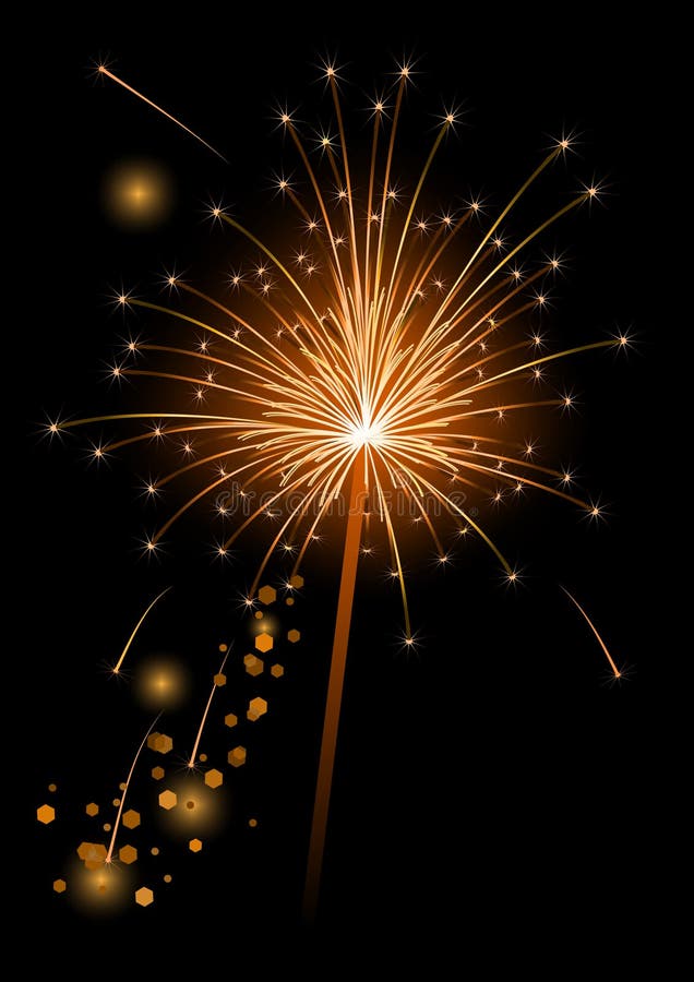 Vector realistic sparkler