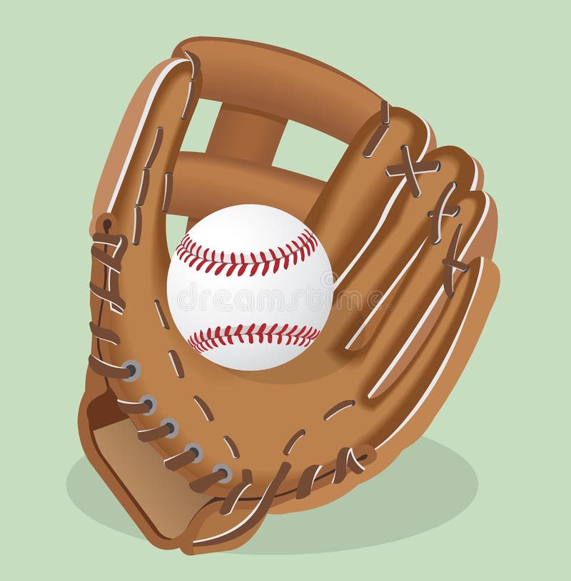 vector realistische illustratie Honkbalhandschoen en Bal