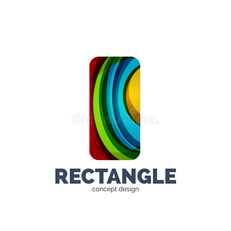 Vector rectangle logo stock vector. Illustration of decoration - 78244113