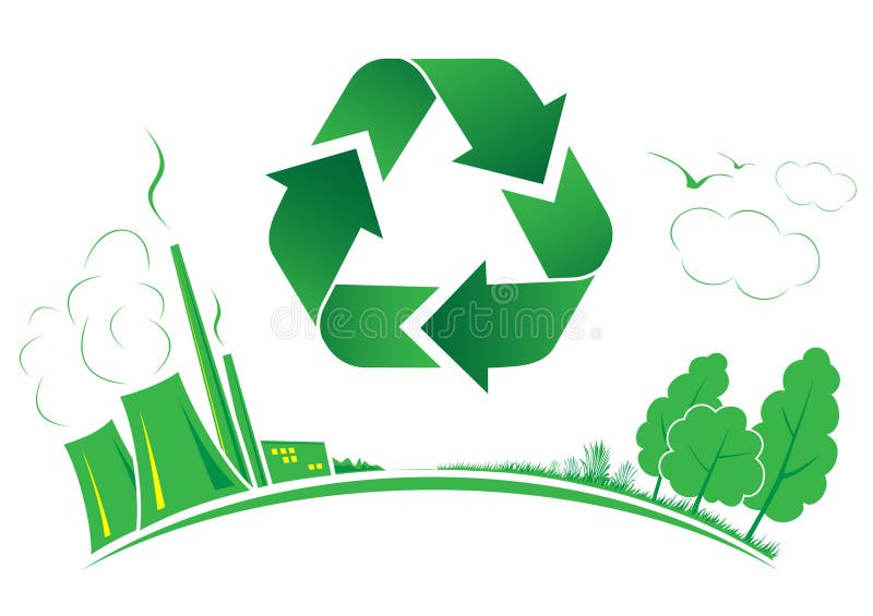 Vector recycle symbol royalty free illustration