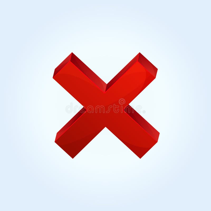 Check Marks - Red Cross Icon Simple - Vector Stock Vector - Illustration of  option, false: 140098693
