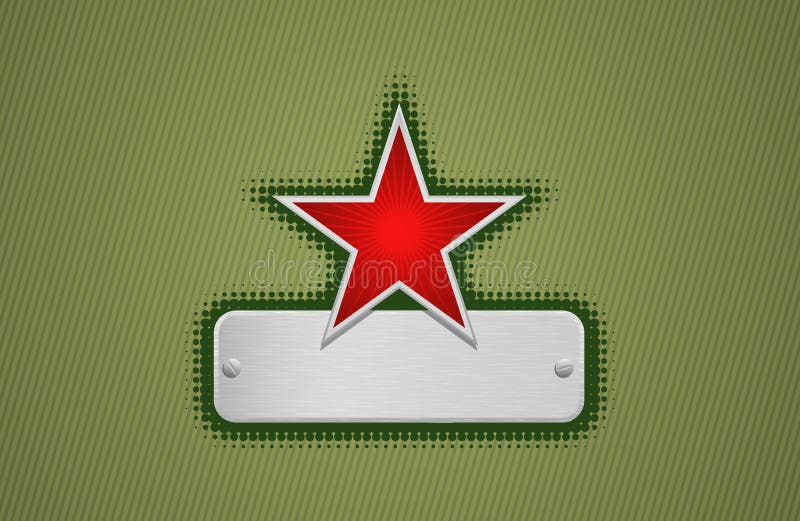 Vector red and green star frame