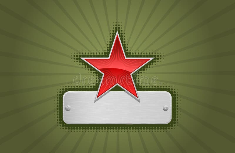 Vector red and green star frame