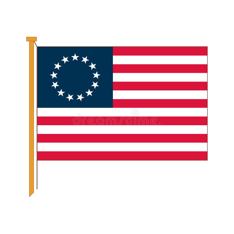 Vector reprodução detalhada do americano oficial Betsy da bandeira ilustração stock Vector reprodução detalhada do americano oficial Betsy da bandeira ilustração stock