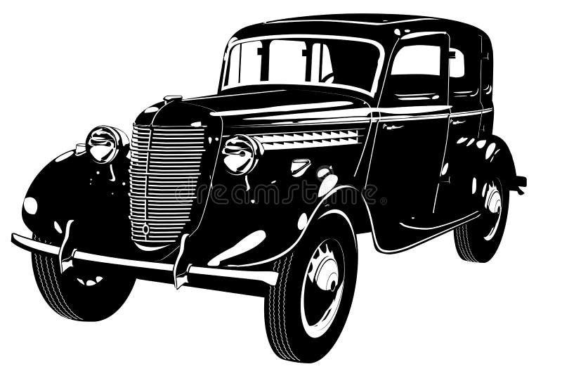 Download Vector Retro Car Silhouette Stock Vector - Illustration of imagery, headlights: 11436554