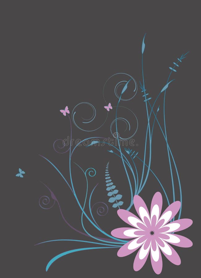 Vector retro floral background royalty free illustration