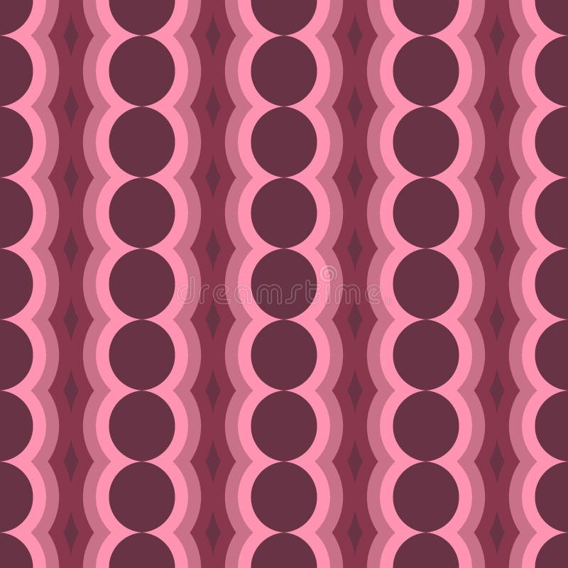 Vector retro rounded seamless pattern. Abstract geometric garlands for textile, prints, wallpaper, wrapping paper, web royalty free illustration Vector retro rounded seamless pattern. Abstract geometric garlands for textile, prints, wallpaper, wrapping paper, web royalty free illustration