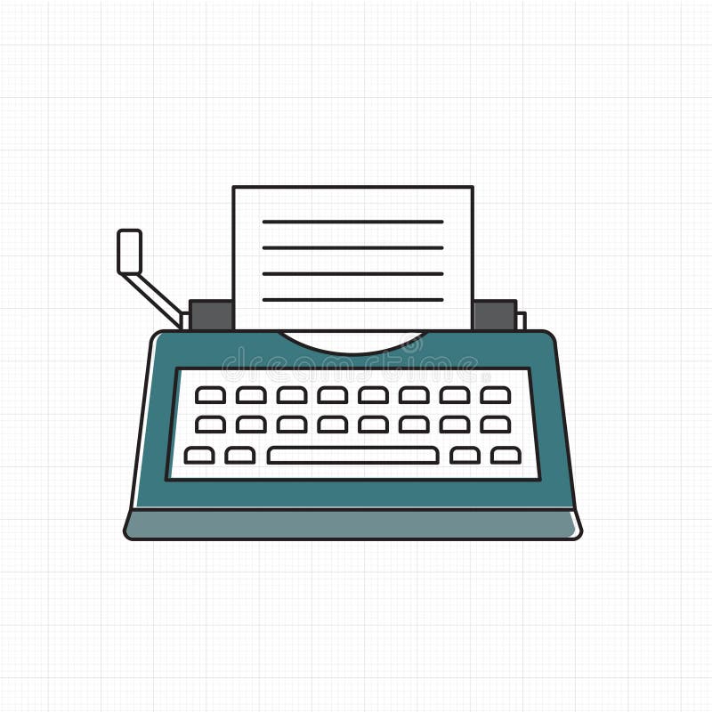 Vector of retro typewriter icon royalty free illustration