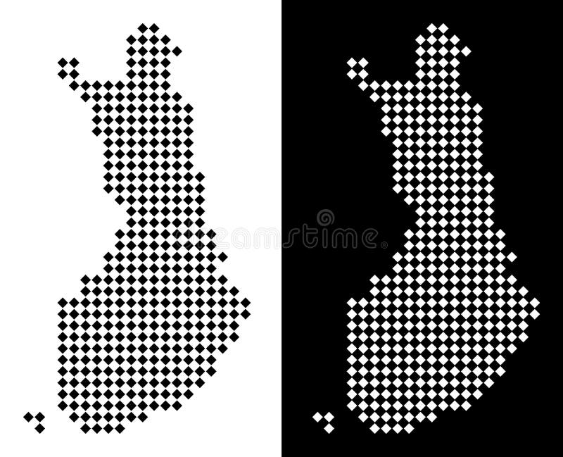 Premium Vector  Pixel map of finland the dotted map is on white