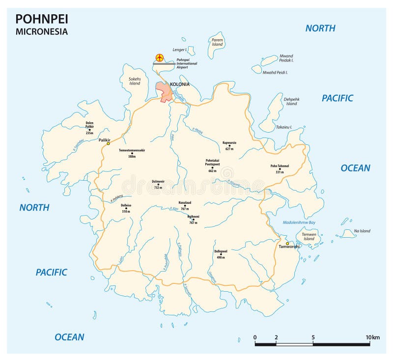 Pohnpei Island Map