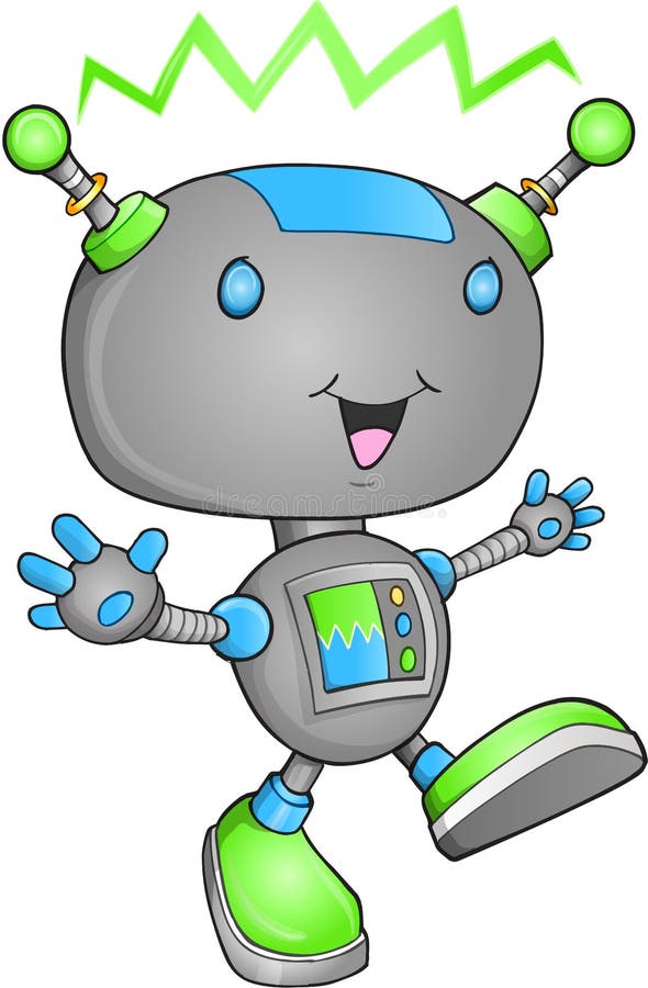 Vector robot drăguț vector illustration