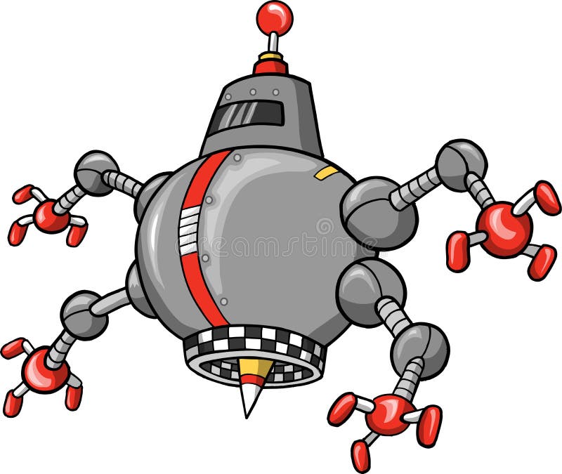 Vector robot malefic stock illustration
