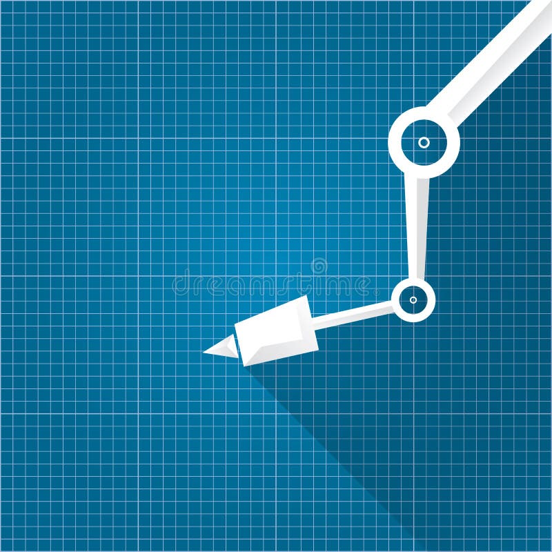 Vector Roboterarmsymbol auf Planpapierhintergrund Roboterhand und -schmetterling HD und reich einzeln aufgeführtes abstraktes Mus lizenzfreie abbildung