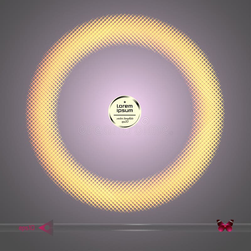 Vector rond kader Abstract grafisch element op donkere achtergrond stock illustratie