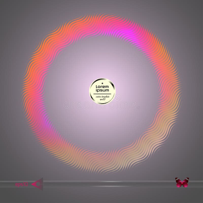 Vector rond kader Abstract grafisch element op donkere achtergrond royalty-vrije illustratie