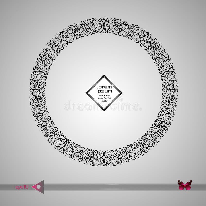 Vector ronde lijst. Abstracte grafische element achtergrond vector illustratie