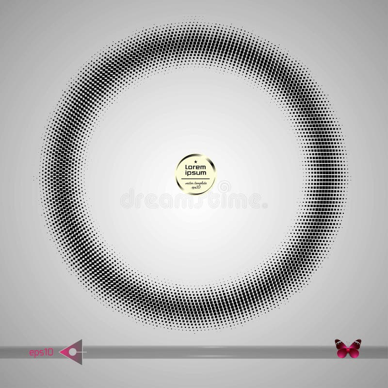 Vector rond kader Abstracte grafische elementenachtergrond stock illustratie