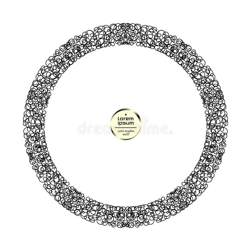 Vector rond kader Abstracte grafische elementenachtergrond vector illustratie