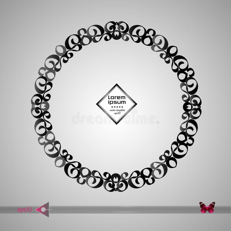 Vector rond kader Abstracte grafische elementenachtergrond royalty-vrije illustratie