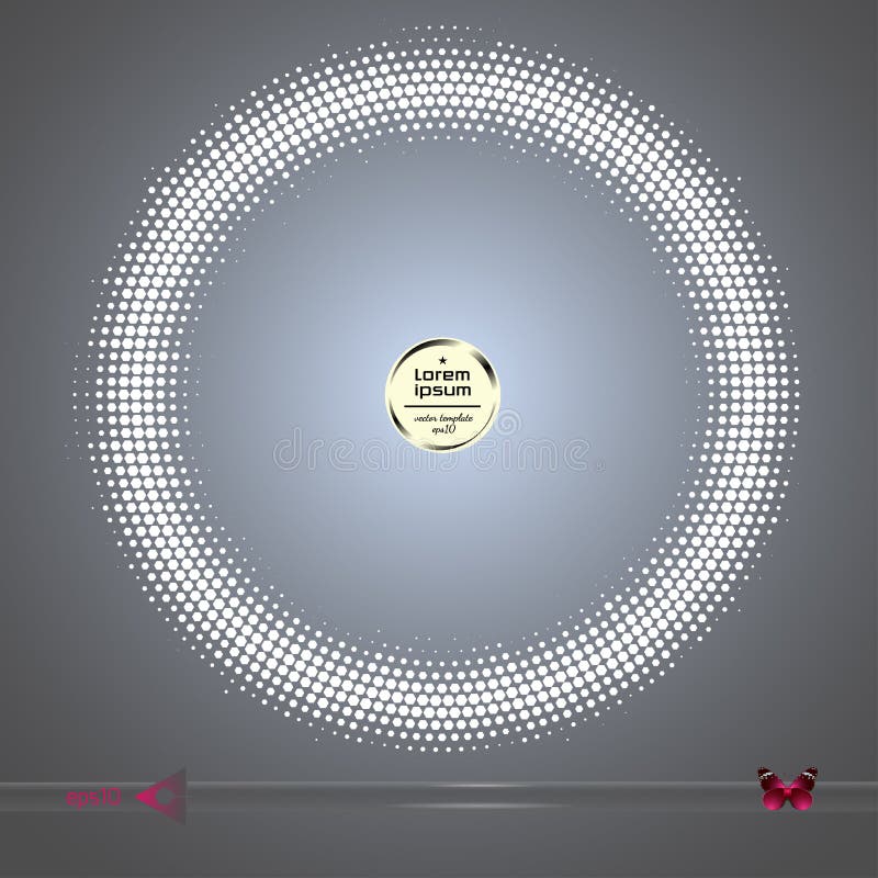 Vector rond kader Abstracte het patroonachtergrond van het halftint grafische element vector illustratie