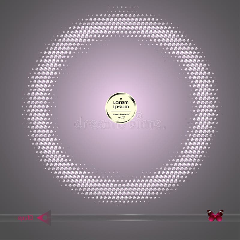 Vector rond kader Abstracte het patroonachtergrond van het halftint grafische element vector illustratie