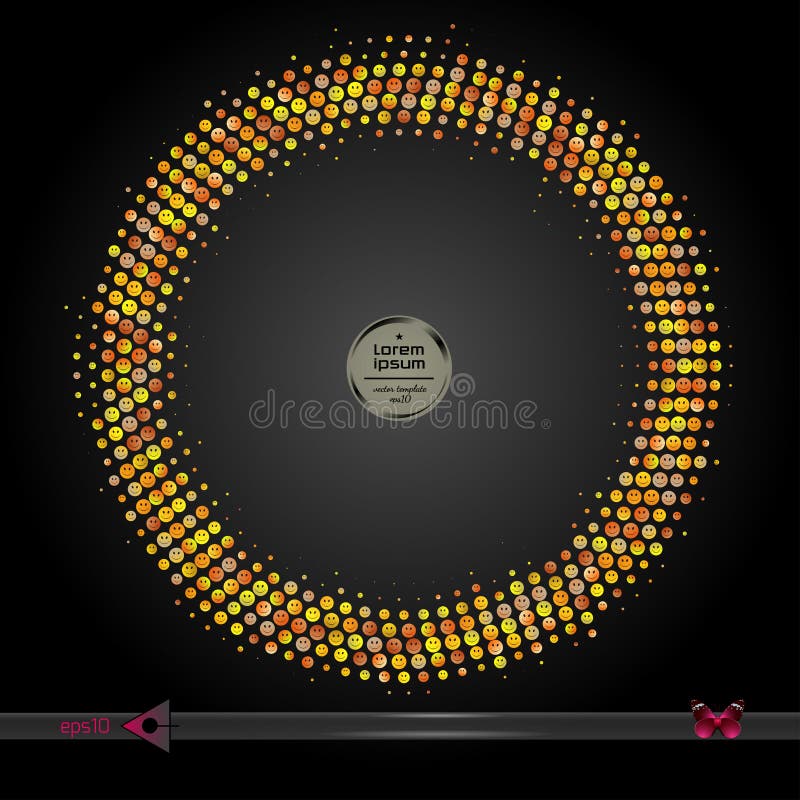 Vector rond kader Abstracte het patroonachtergrond van het halftint grafische element vector illustratie