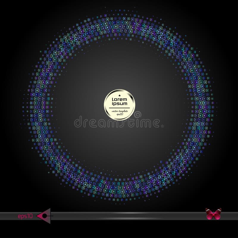 Vector rond kader Abstracte het patroonachtergrond van het halftint grafische element vector illustratie