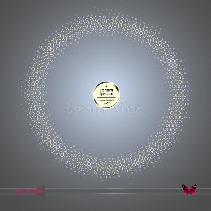 Vector rond kader Abstracte het patroonachtergrond van het halftint grafische element royalty-vrije illustratie