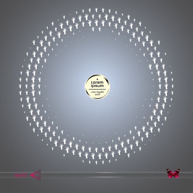 Vector rond kader Abstracte het patroonachtergrond van het halftint grafische element stock illustratie