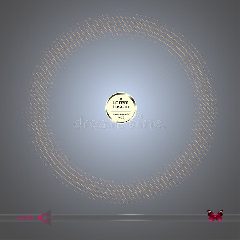 Vector rond kader Abstracte het patroonachtergrond van het halftint grafische element stock illustratie